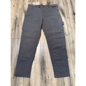 NoBo No Boundaries Mens Grey Cargo Carpenter Double Knee Pants Size 38X30 Cotton